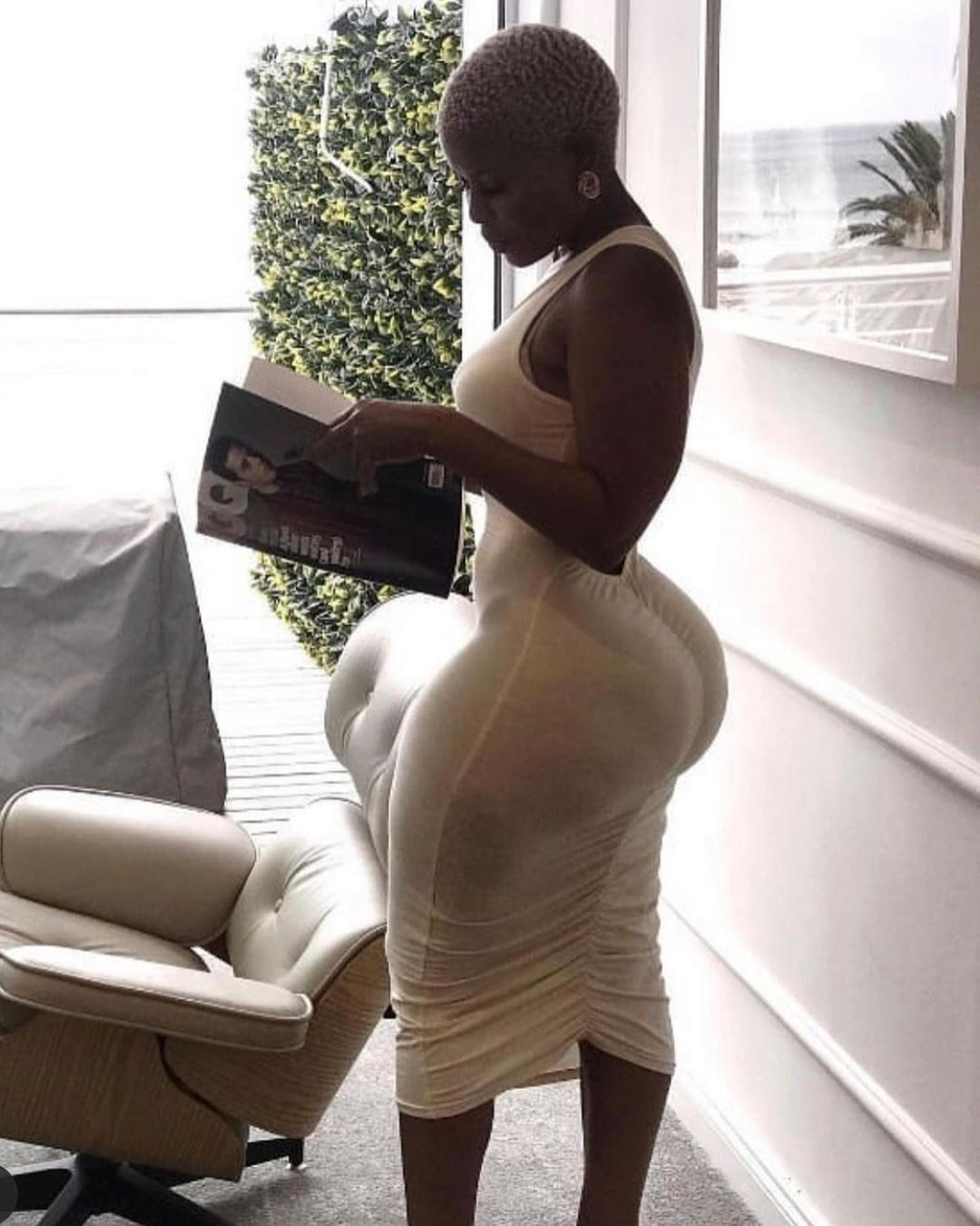 Lita Mali Shapely Body in Sexy Tight Bubble Butt Maxi Dress