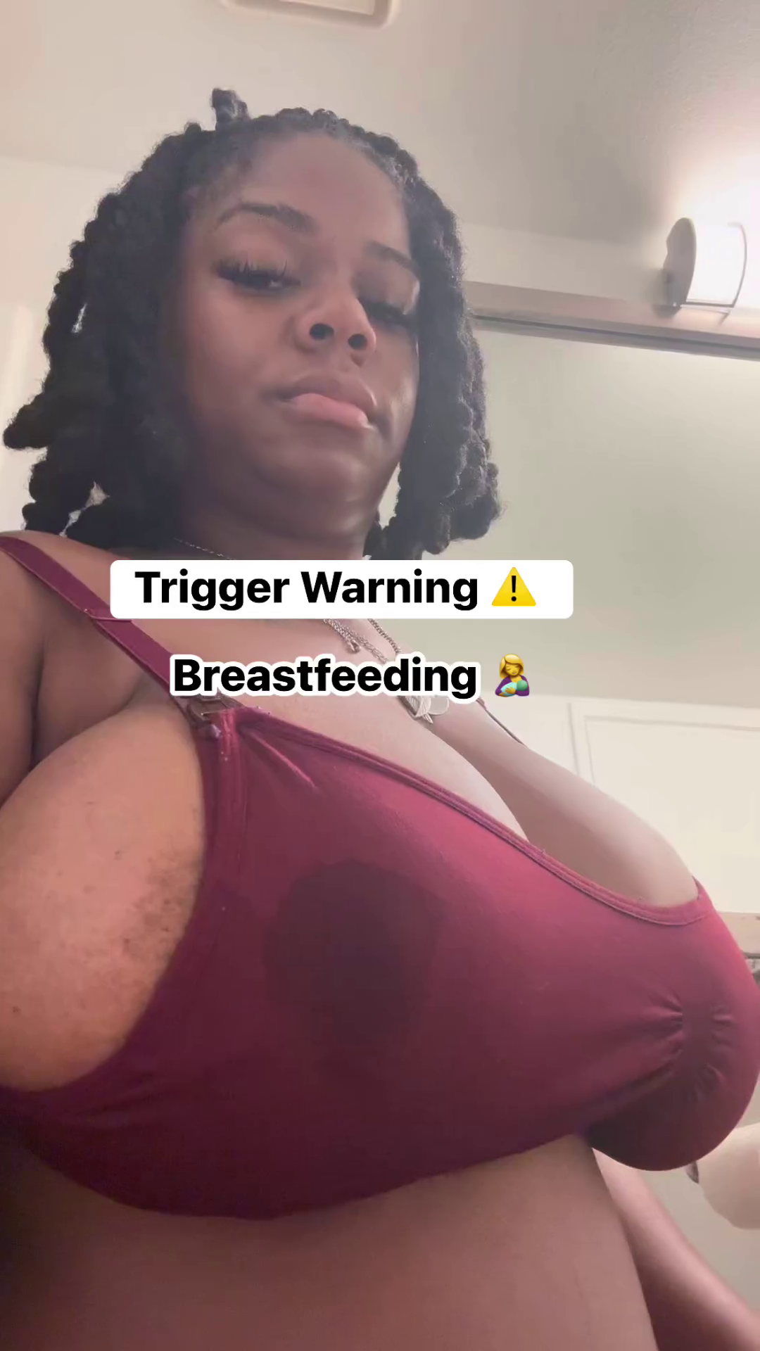 Horny African Woman Hangs Out Her Full Big Breasts - Pulls Her Top Up to Breastfeed - She is Doing for Attention To Attract Thirsty Fans. Exposing Breasts is a common trend on FB