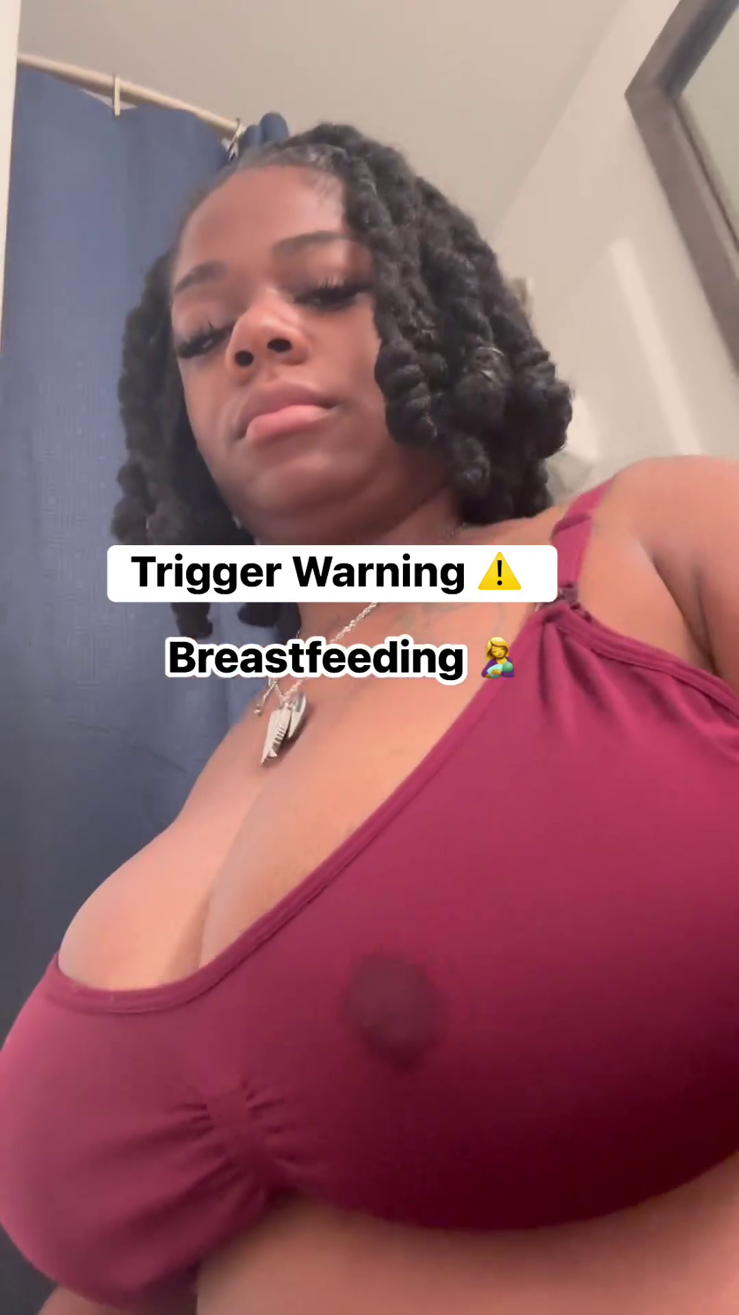 Horny African Woman Hangs Out Her Full Big Breasts - Pulls Her Top Up to Breastfeed - She is Doing for Attention To Attract Thirsty Fans. Exposing Breasts is a common trend on FB