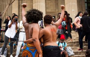 Naked South African Women at Wits University Protest Against High Fees – FeesMustFall Campaign October 2017