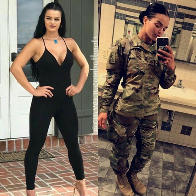 Army Girl Unpacks Her Hot Body in Tight Bodycon Jumpsuit